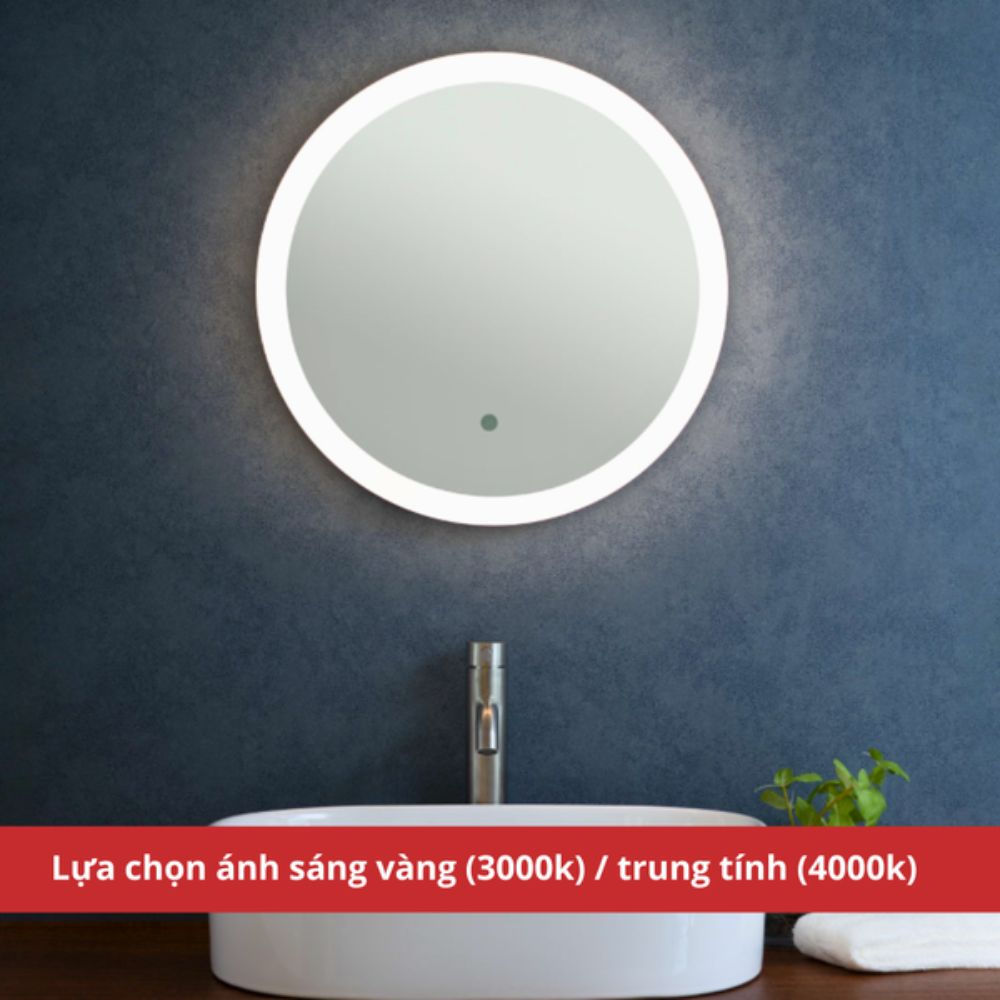 Gương led tròn D60cm MotoM MBK016-LV/WV