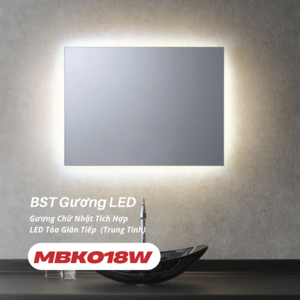 Gương led chữ nhật 90x60cm MotoM MBK018R-LV/WV
