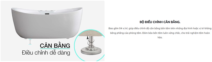 Bồn tắm đặt sàn massage 1.6m MOWOEN MW8217FB-160