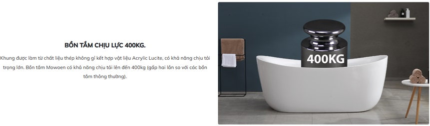 Bồn tắm đặt sàn massage 1.6m MOWOEN MW8217FB-160