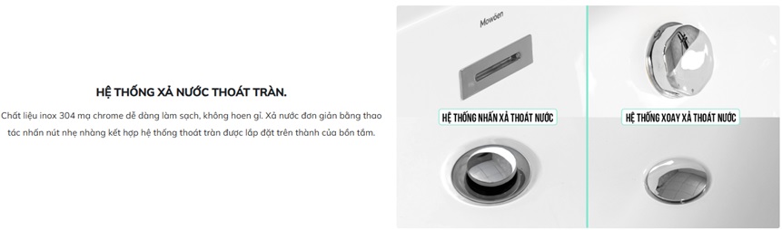 Bồn tắm đặt sàn massage 1.6m MOWOEN MW8217FB-160