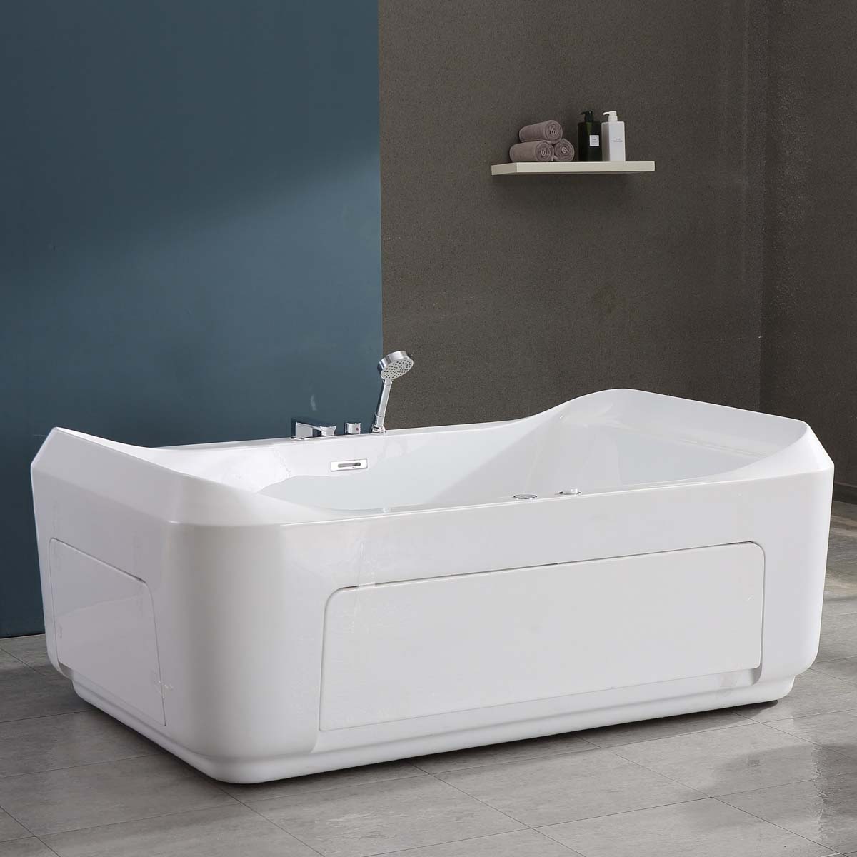 Bồn tắm đặt sàn massage 1.8m gồm vòi MOWOEN MW8123-180.2MS