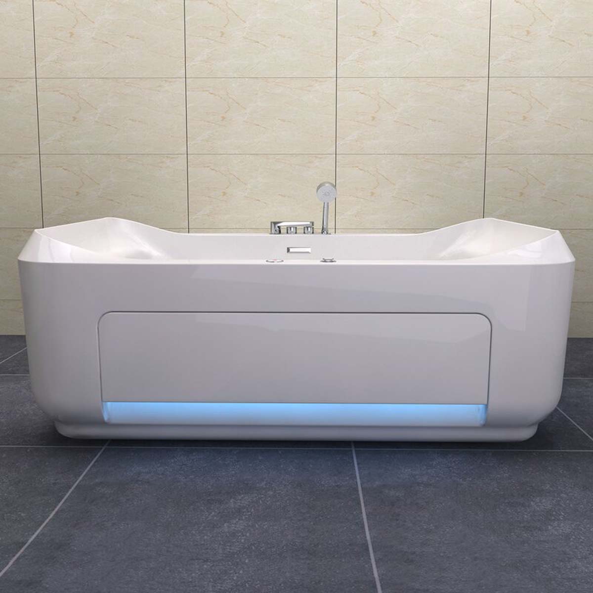 Bồn tắm đặt sàn massage 1.8m gồm vòi MOWOEN MW8123-180.2MS