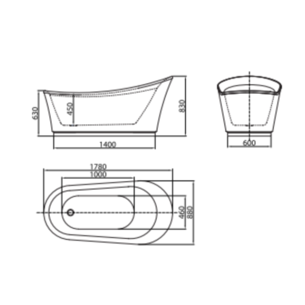 Bồn tắm đặt sàn 1.7m MOWOEN MW8204B-170