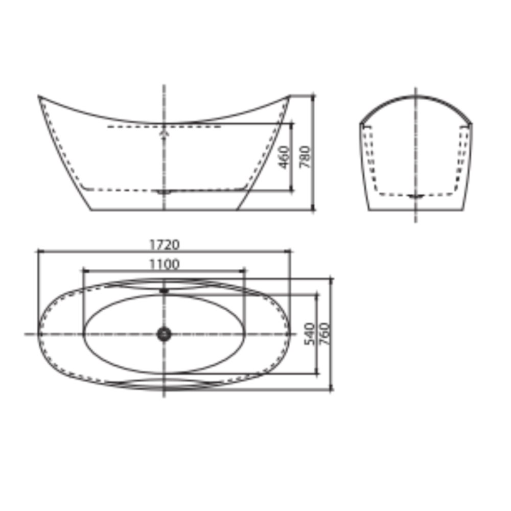 Bồn tắm đặt sàn 1.7m MOWOEN MW8207-170