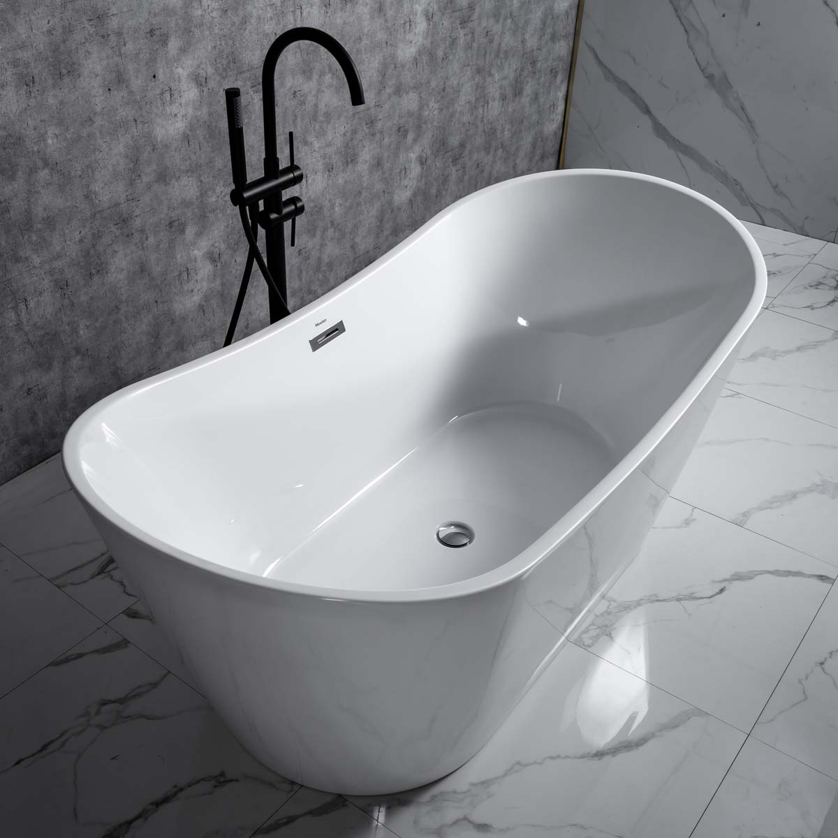 Bồn tắm đặt sàn 1.6m CURVED MOWOEN MW8207B-160