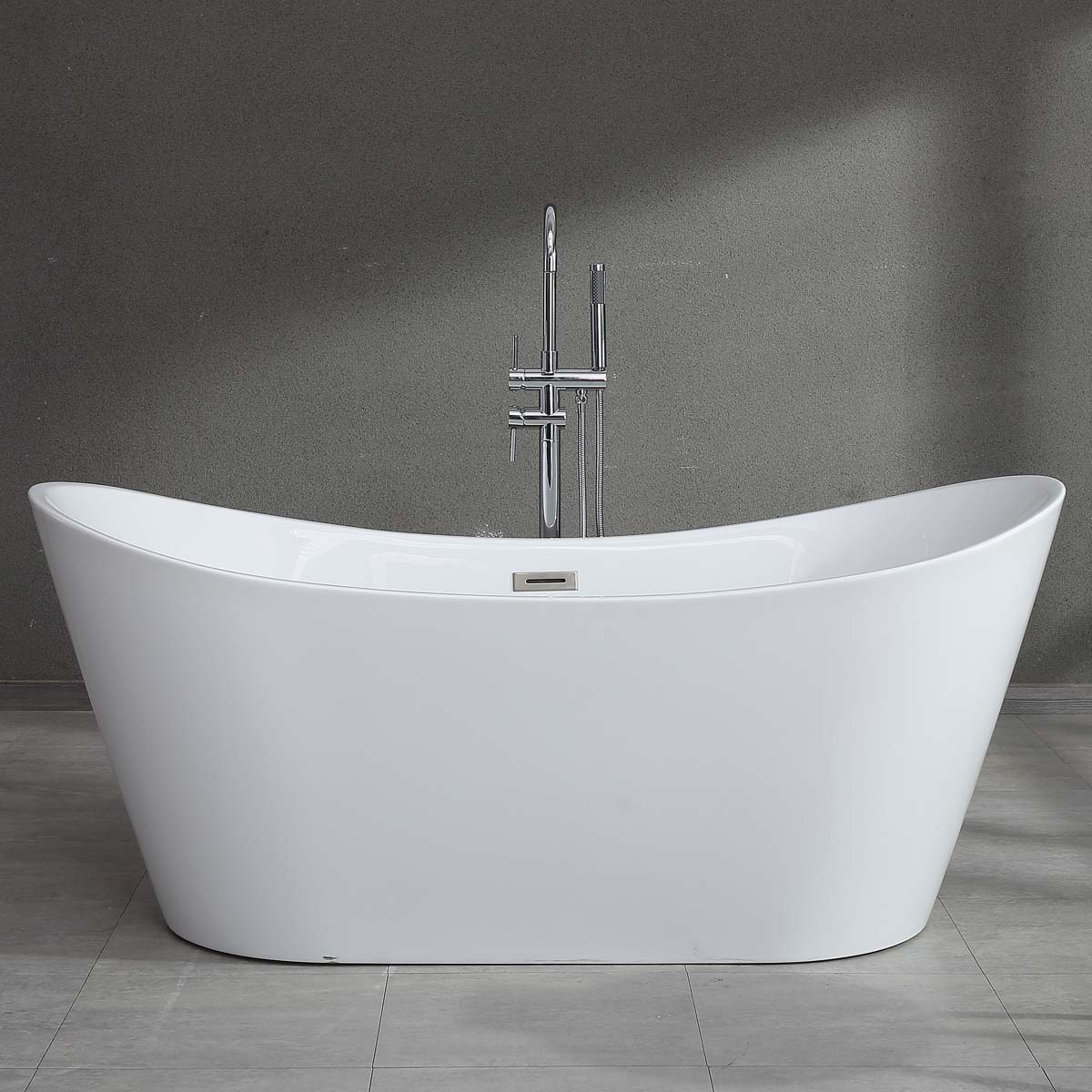 Bồn tắm đặt sàn 1.6m CURVED MOWOEN MW8207B-160