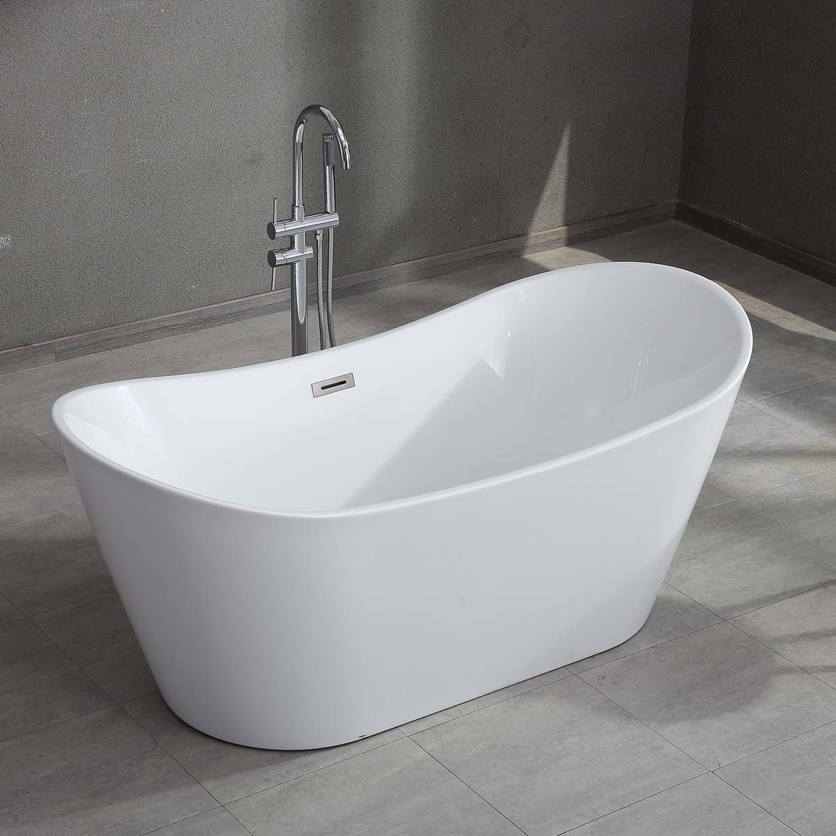 Bồn tắm đặt sàn 1.6m CURVED MOWOEN MW8207B-160