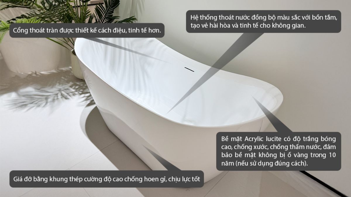 Bồn tắm đặt sàn 1.65m MOWOEN MW8207P-165