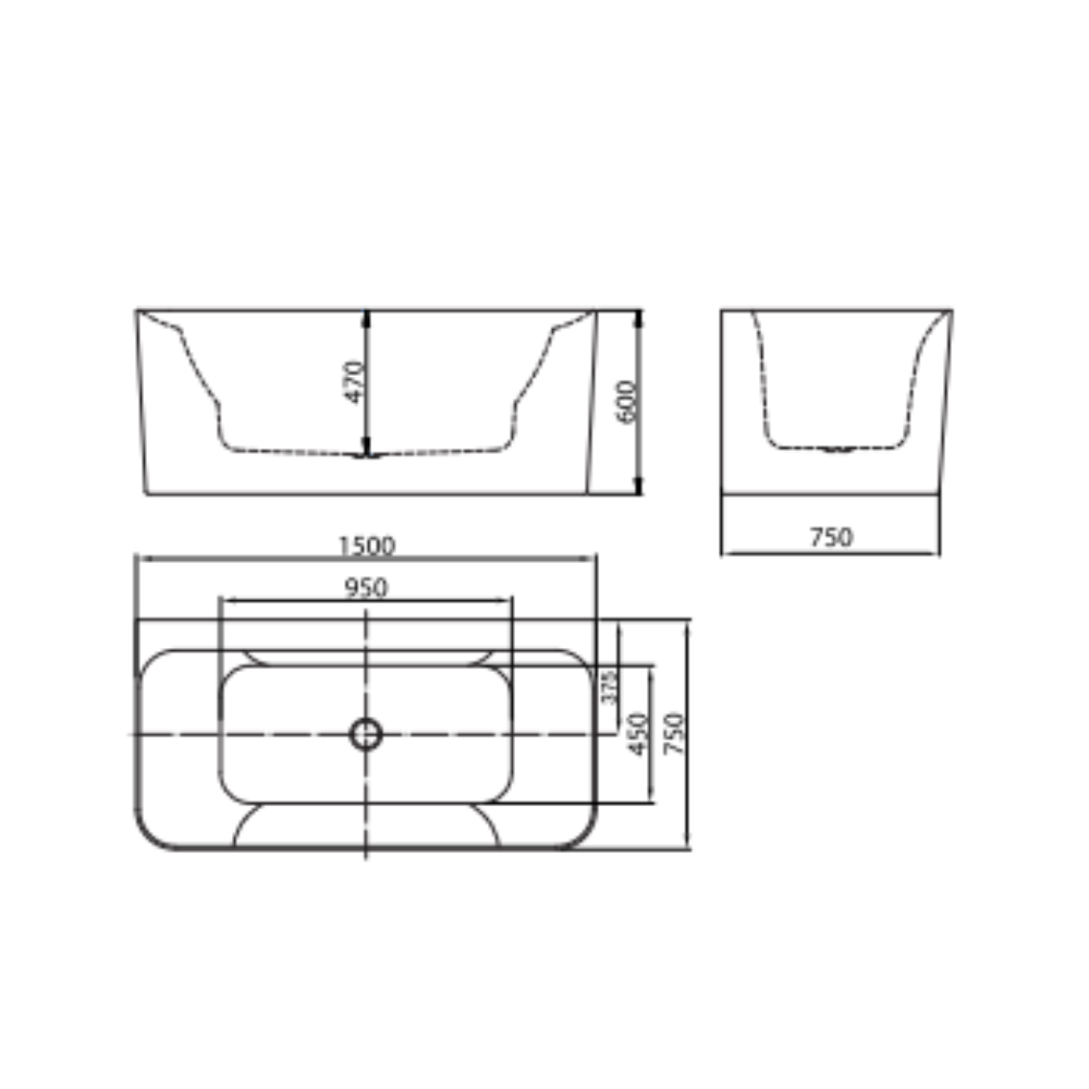 Bản vẽ kỹ thuật bồn tắm massage MOWOEN MW8217-150.MS đặt sàn 1m5