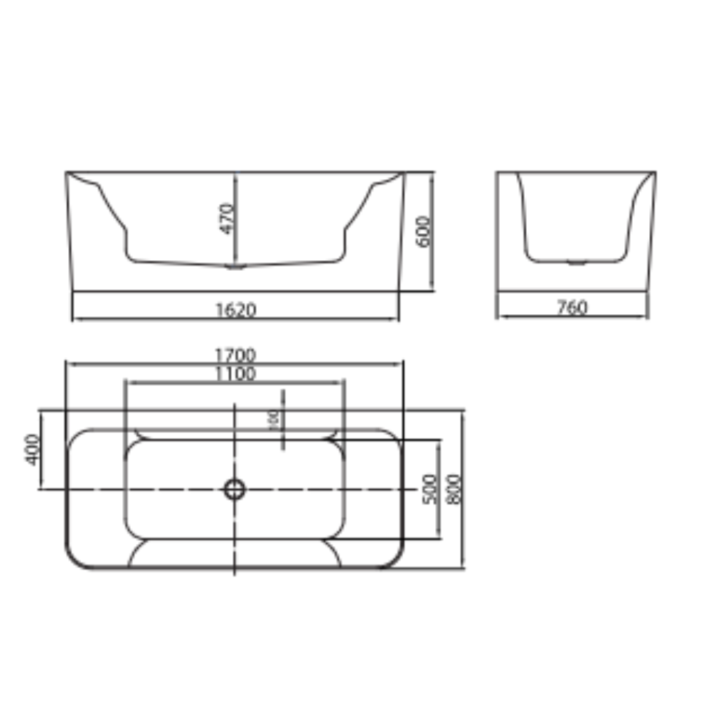 Bồn tắm đặt sàn massage 1.7m MOWOEN MW8217-170.MS