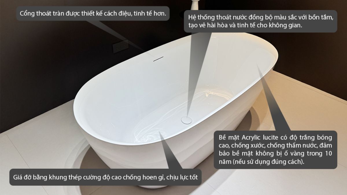 Bồn tắm đặt sàn 1.65m MOWOEN MW8223P-165