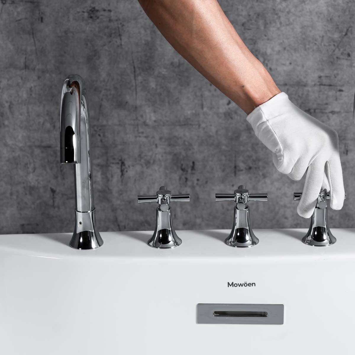 Bồn tắm đặt sàn 1.7m gồm vòi MOWOEN MW8237F-170