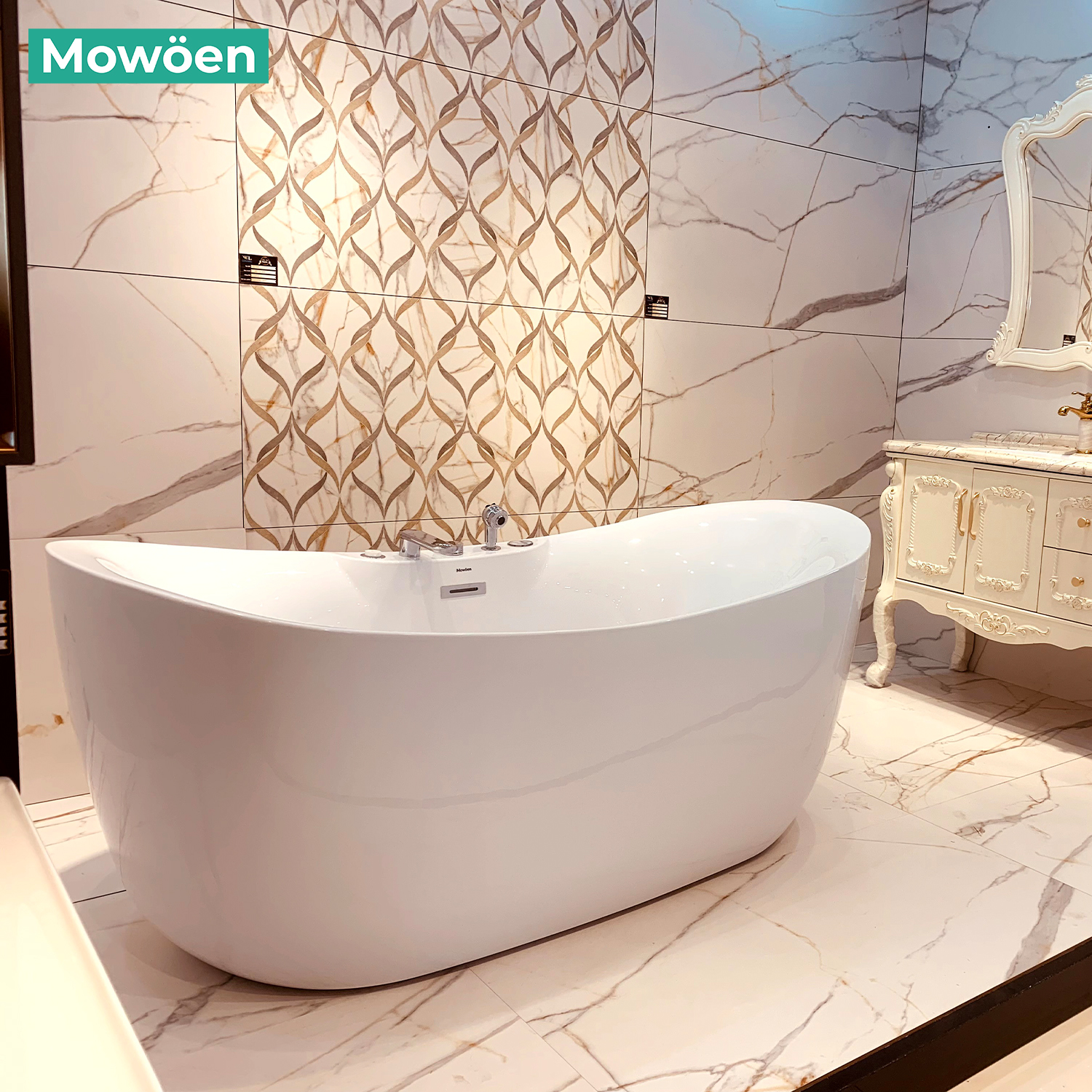 Bồn tắm đặt sàn massage 1.7m MOWOEN MW8305BFB-170.MS