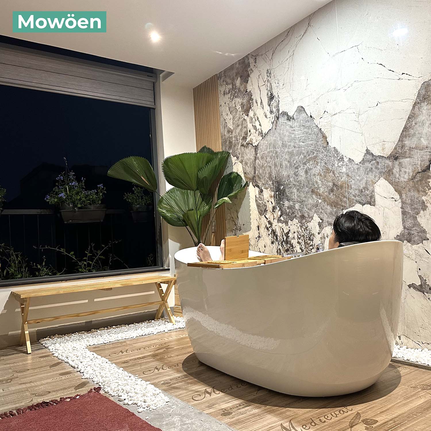 Bồn tắm đặt sàn massage 1.7m MOWOEN MW8305BFB-170.MS