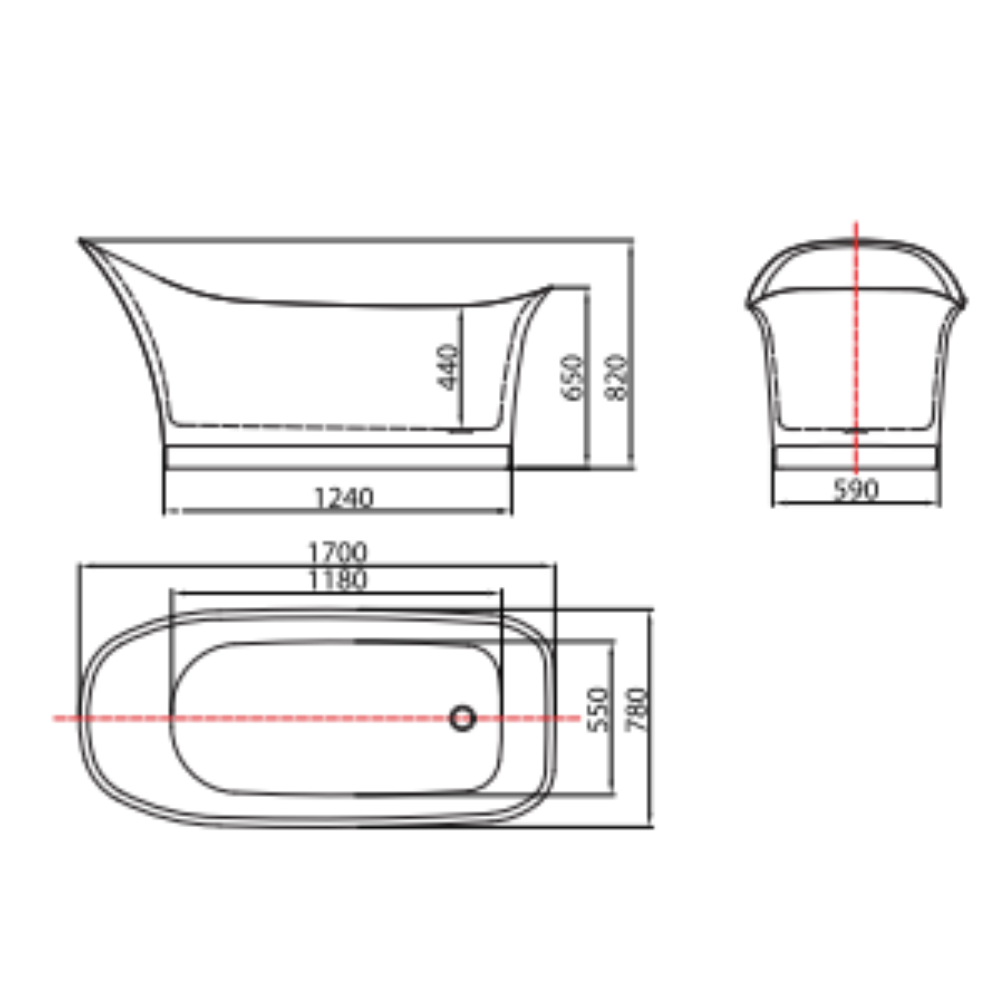 Bồn tắm đặt sàn 1.7m MOWOEN MW8310-170