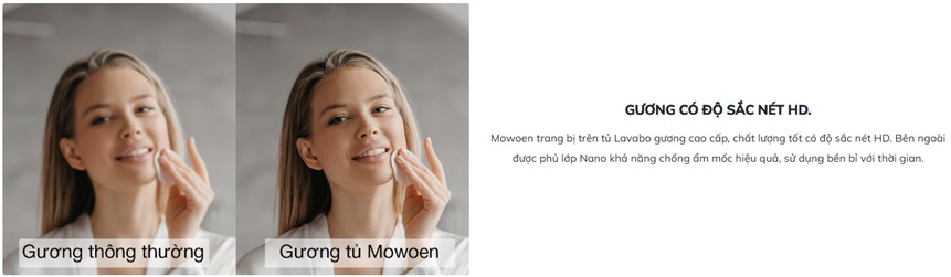 Đặc điểm nổi bật bộ tủ chậu và tủ gương MOWOEN MW2708-80PVC