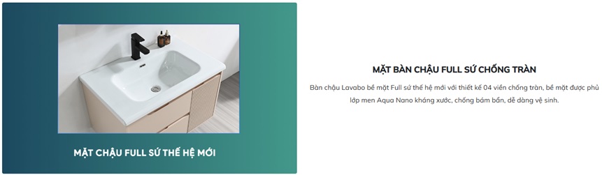 Đặc điểm nổi bật bộ tủ chậu và tủ gương MOWOEN MW2708-80PVC