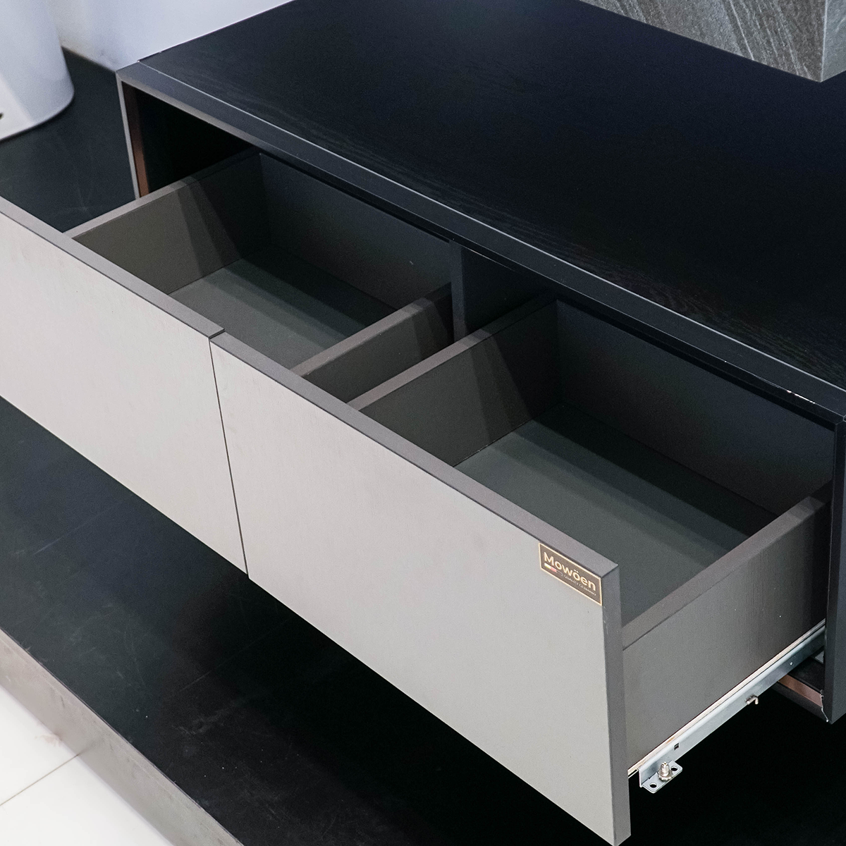 Bộ tủ chậu và tủ gương led size 800mm MOWOEN MW6630R-80SB