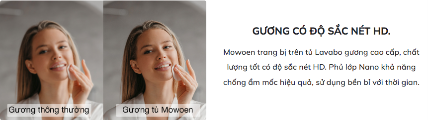 Bộ tủ chậu và tủ gương led size 1000mm MOWOEN MW2823-100PVC