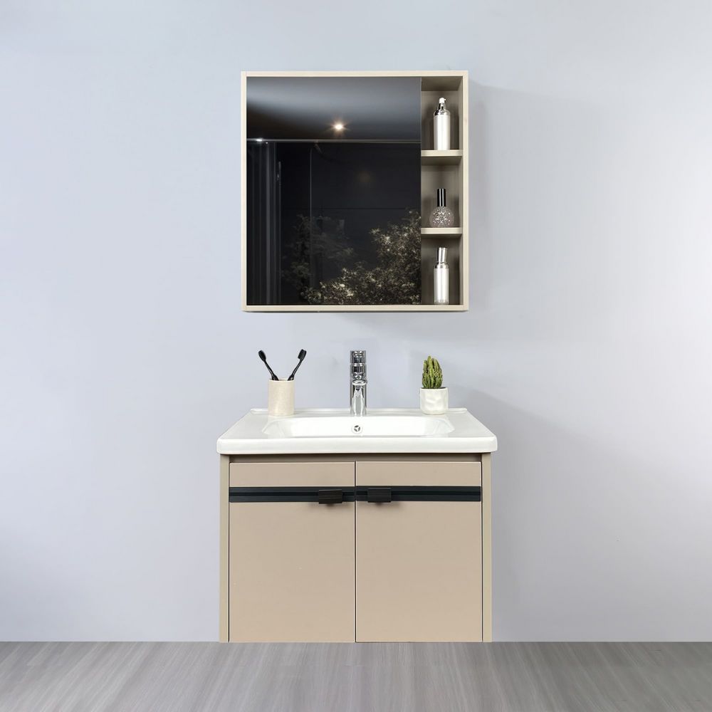 Bộ tủ chậu và tủ gương size 600 mm MOWOEN MW2702-60PVC