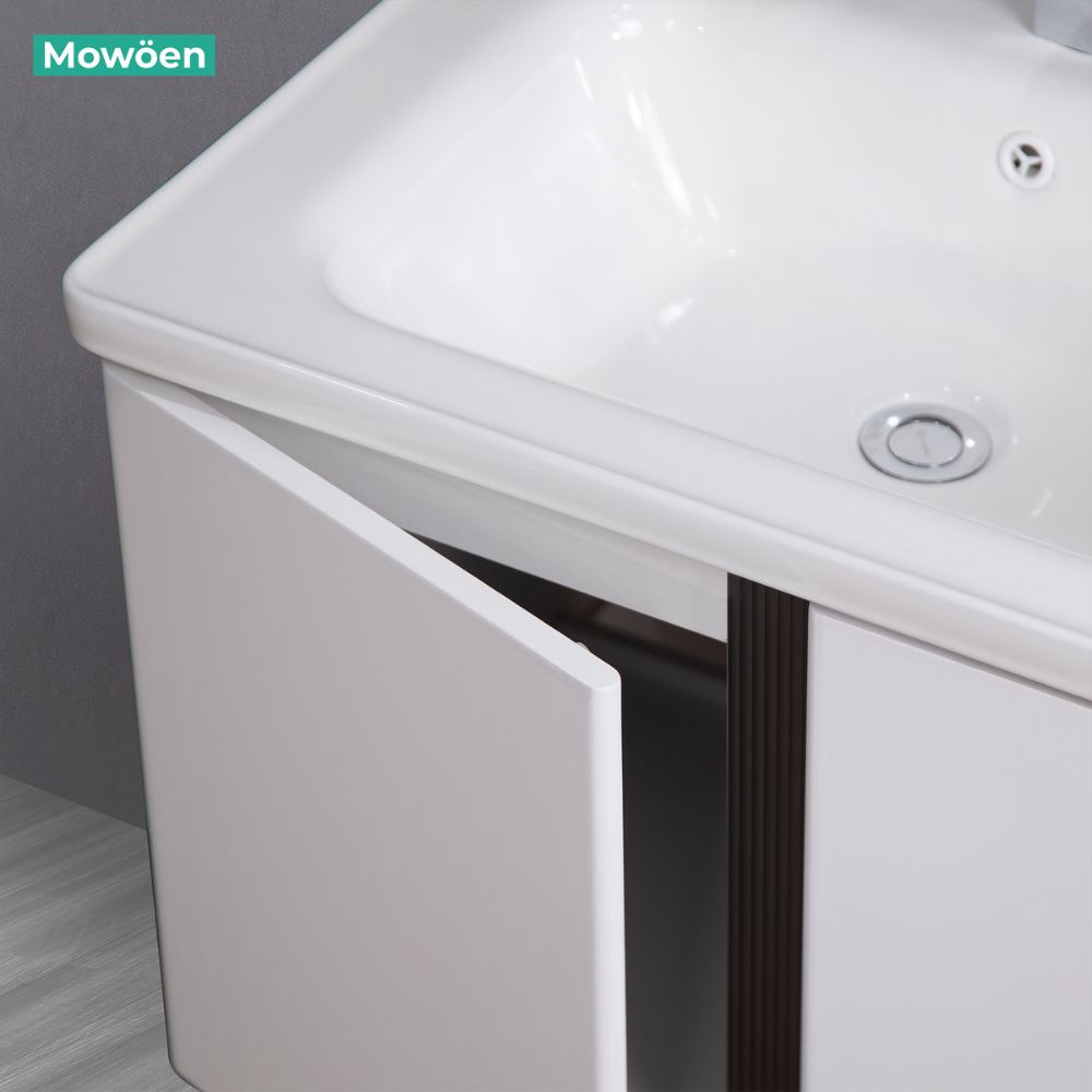 Bộ tủ chậu và tủ gương led size 600 mm MOWOEN MW2703-60PVC