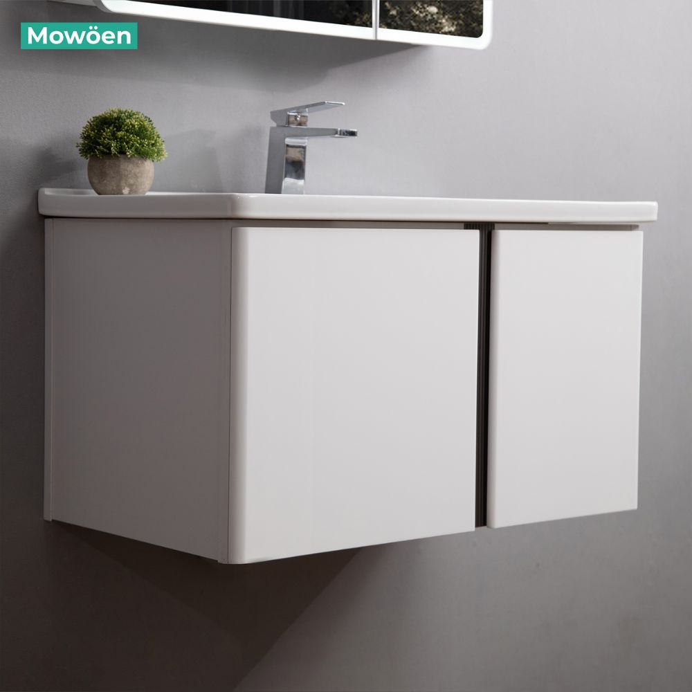 Bộ tủ chậu và tủ gương led size 700 mm MOWOEN MW2703-70PVC