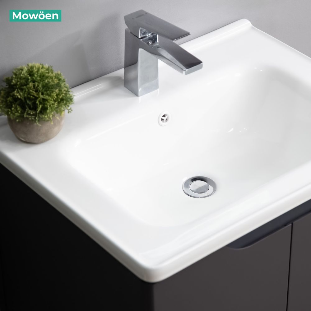 Bộ tủ chậu và tủ gương led size 600 mm MOWOEN MW2706-60PVC