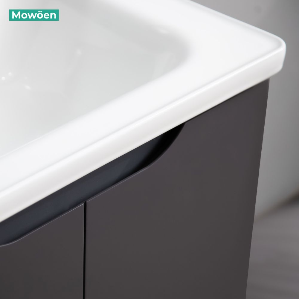 Bộ tủ chậu và tủ gương led size 600 mm MOWOEN MW2706-60PVC