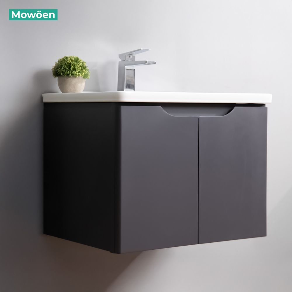 Bộ tủ chậu và tủ gương led size 600 mm MOWOEN MW2706-60PVC