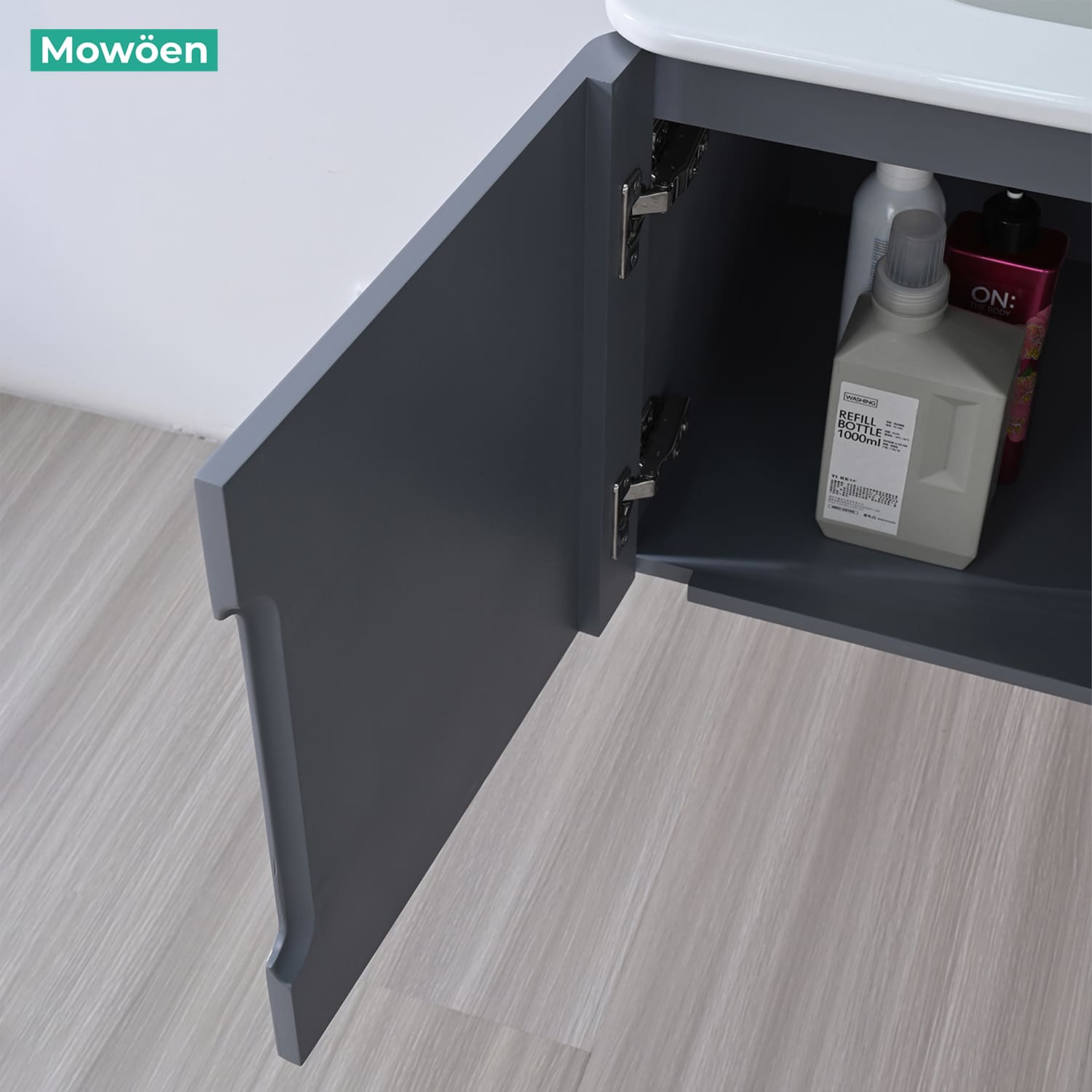 Bộ tủ chậu và tủ gương size 800mm MOWOEN MW2709-80PVC