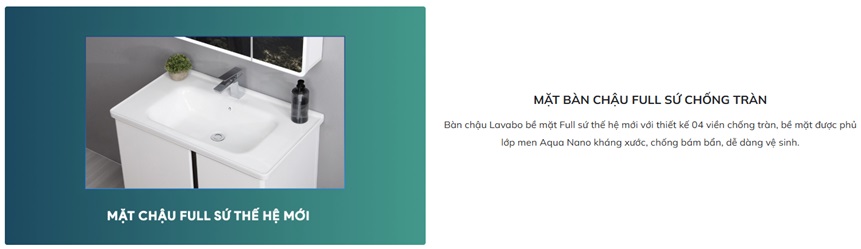 Bộ tủ chậu và tủ gương led size 1000 mm MOWOEN MW2711-100PVC