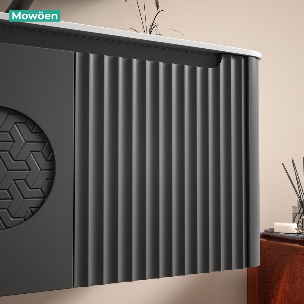 Bộ tủ chậu và tủ gương led size 800 mm MOWOEN MW2713-80PVC