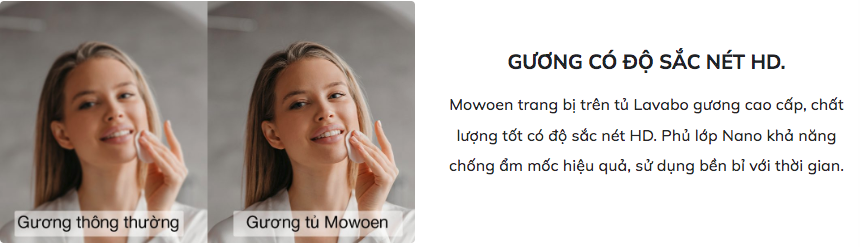 Bộ tủ chậu và tủ gương led size 600mm MOWOEN MW2805-60PVC