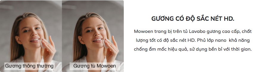 Bộ tủ chậu và tủ gương led size 800mm MOWOEN MW2807-80PVC