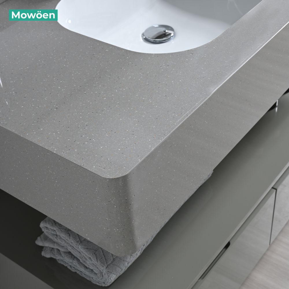 Bộ tủ chậu và tủ gương led size 1000mm MOWOEN MW2826-100PVC