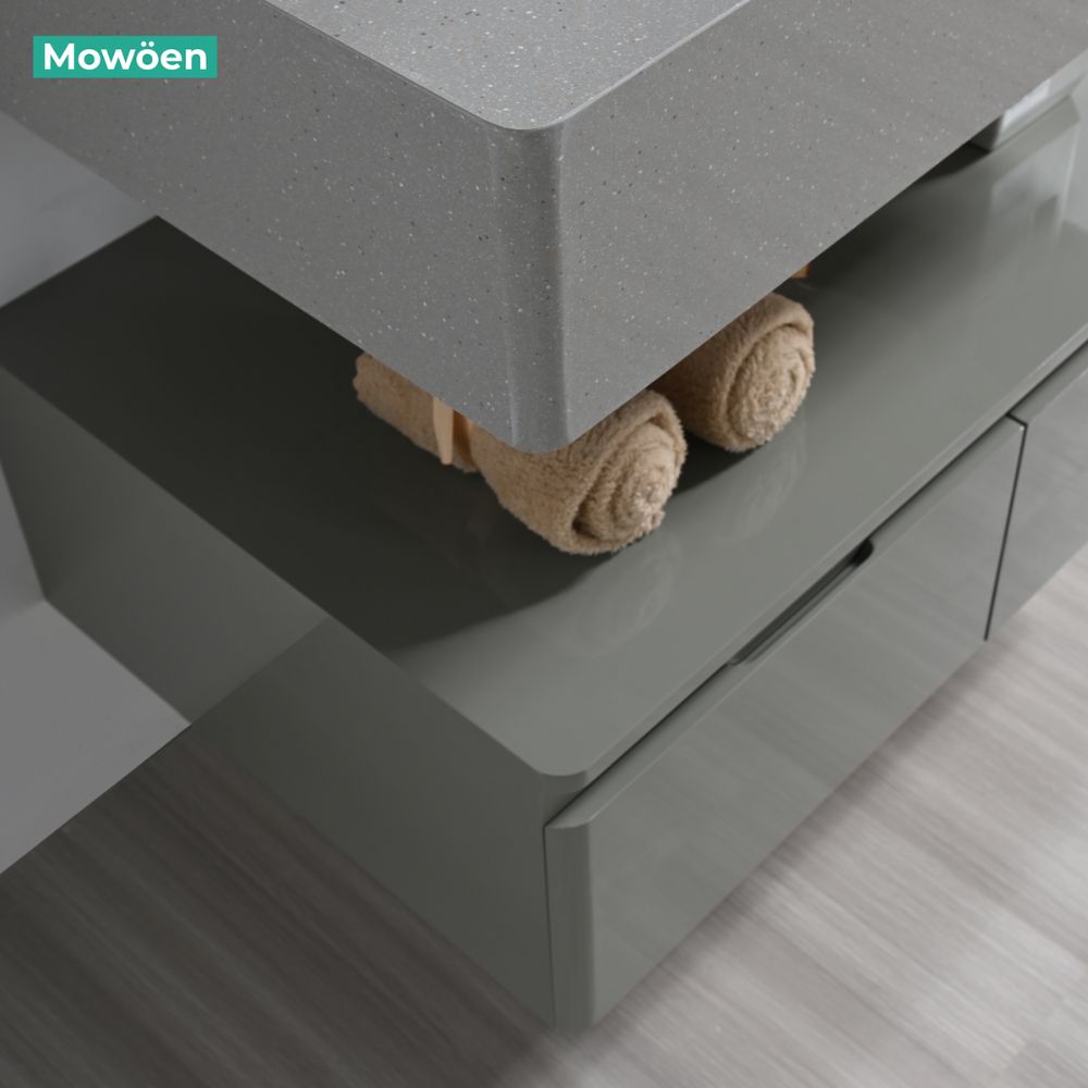 Bộ tủ chậu và tủ gương led size 800mm MOWOEN MW2826-80PVC