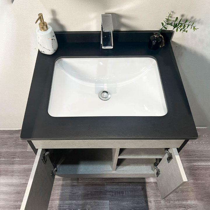 Bộ tủ chậu và tủ gương led size 600mm MOWOEN MW6608-60