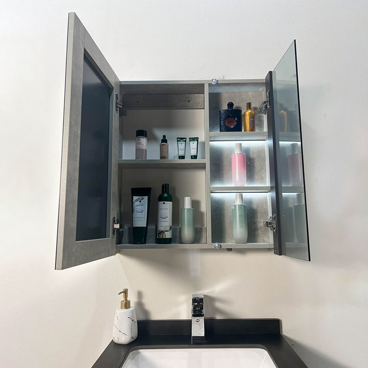 Bộ tủ chậu và tủ gương led size 600mm MOWOEN MW6608-60