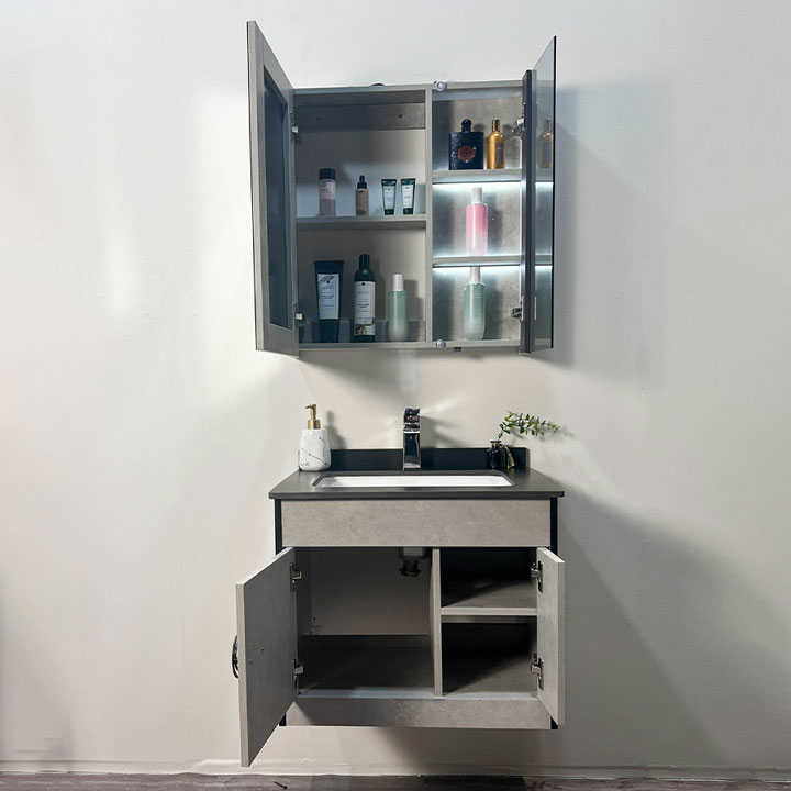 Bộ tủ chậu và tủ gương led size 600mm MOWOEN MW6608-60