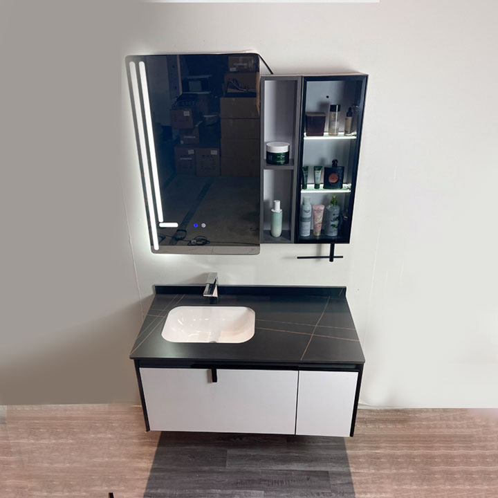 Bộ tủ chậu và tủ gương led size 1000mm MOWOEN MW6611-100