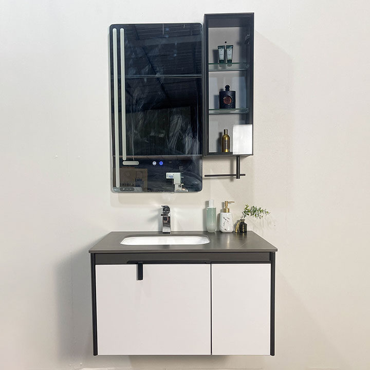 Bộ tủ chậu và tủ gương led size 800mm MOWOEN MW6611-80