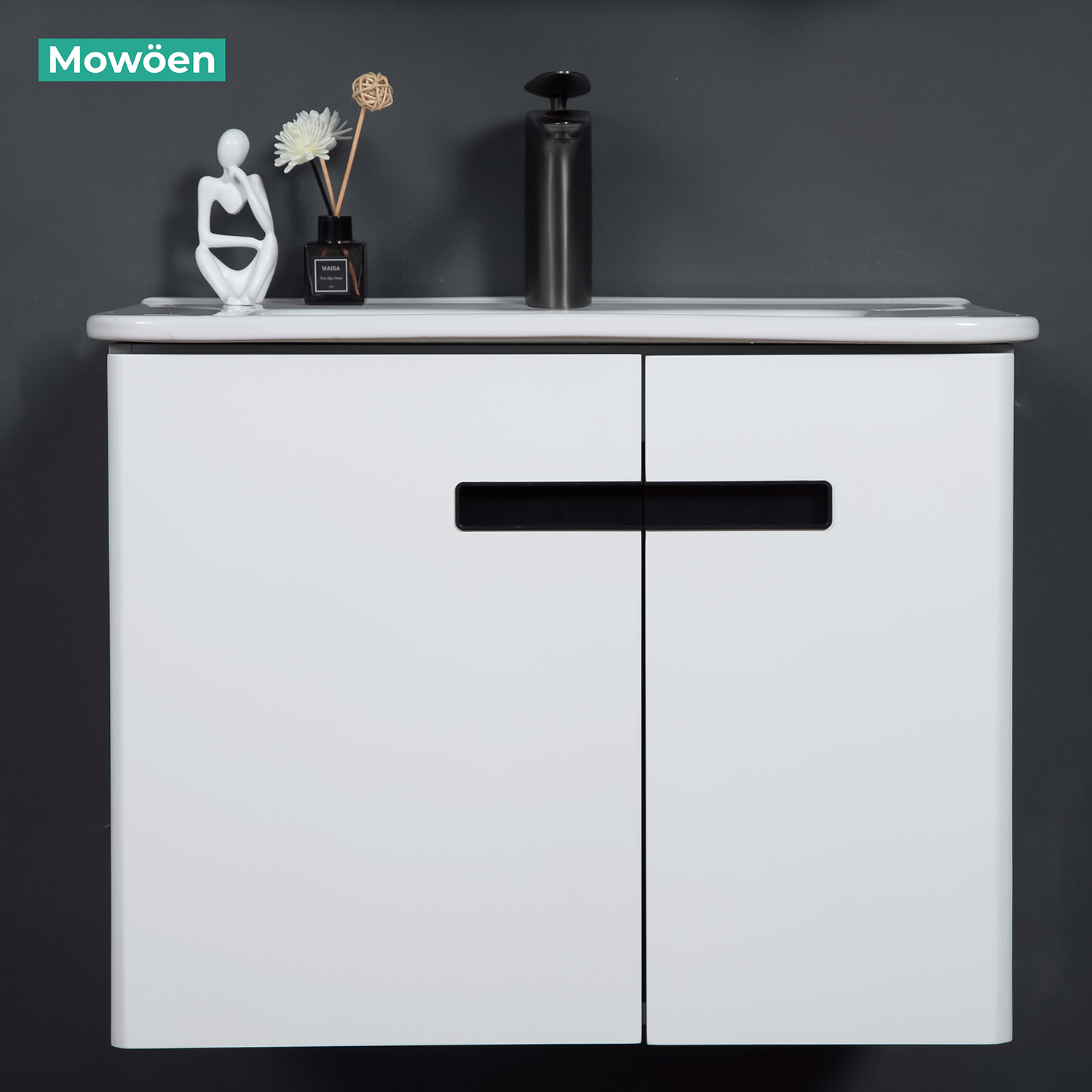 Bộ tủ chậu và tủ gương led size 600mm MOWOEN MW6616-60