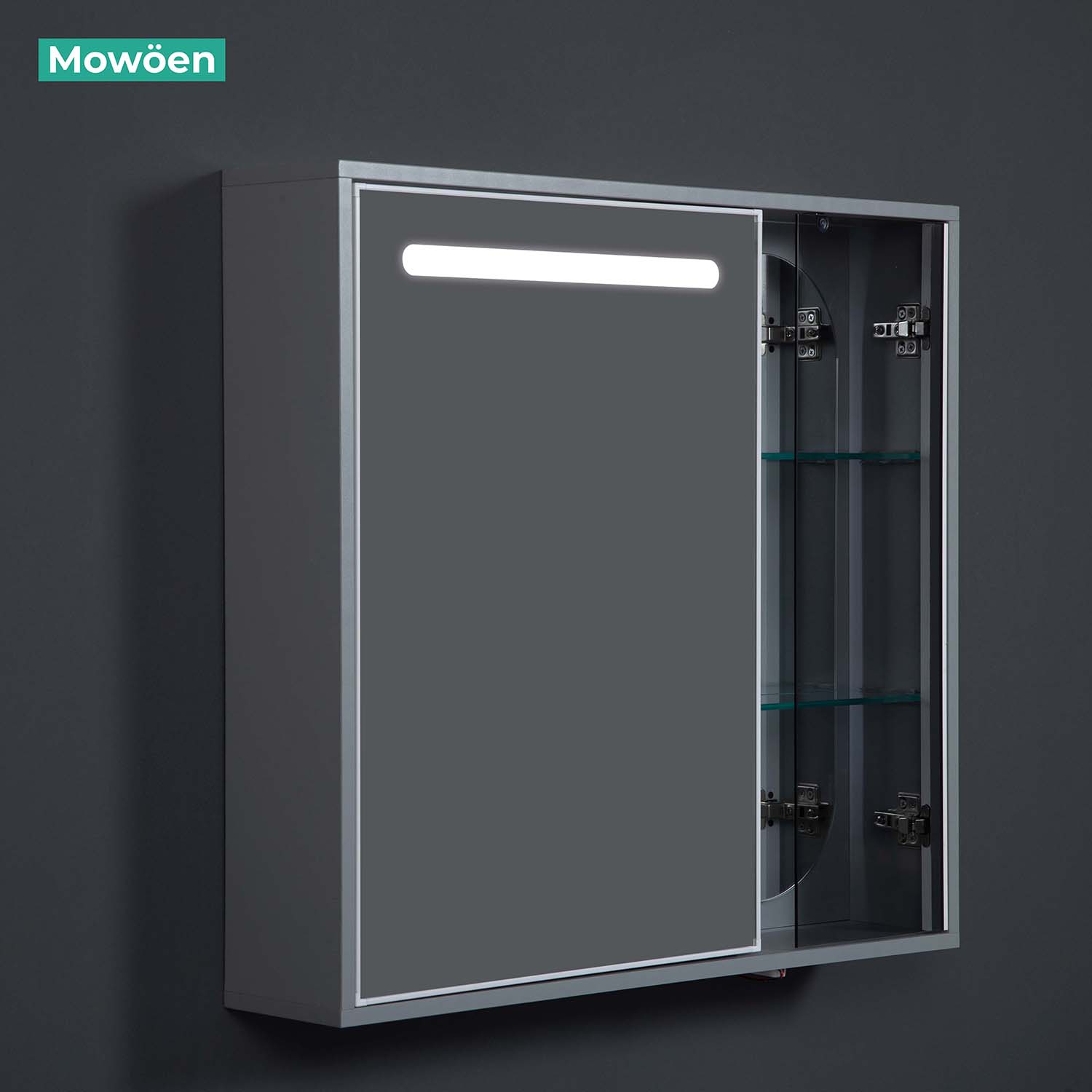 Bộ tủ chậu và tủ gương led size 800mm MOWOEN MW6616-80