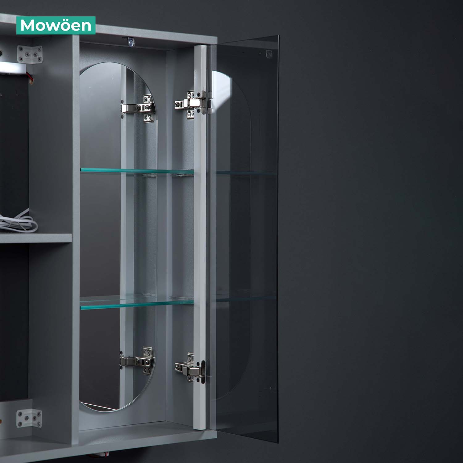 Bộ tủ chậu và tủ gương led size 800mm MOWOEN MW6616-80