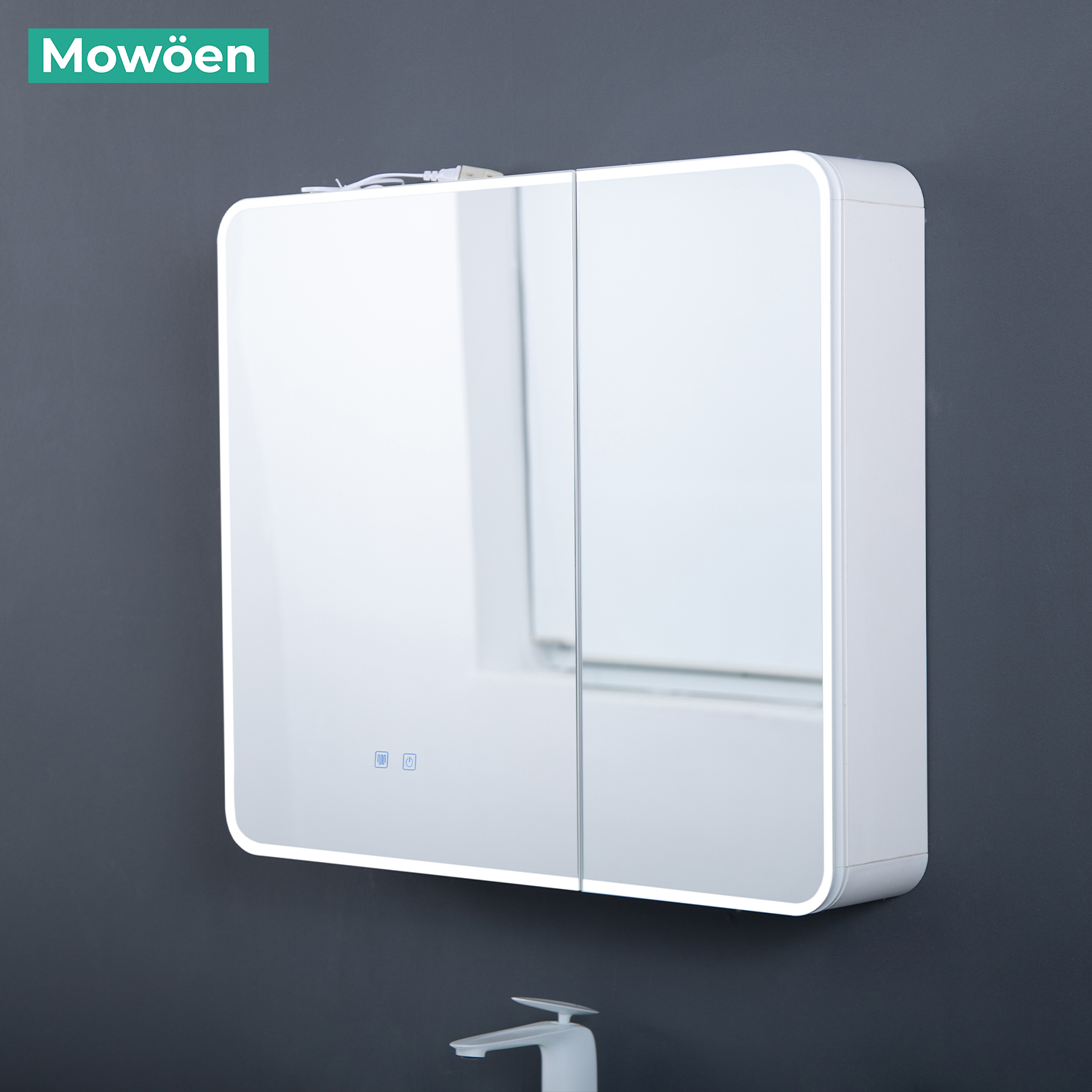 Bộ tủ chậu và tủ gương size 800mm MOWOEN MW6628-80