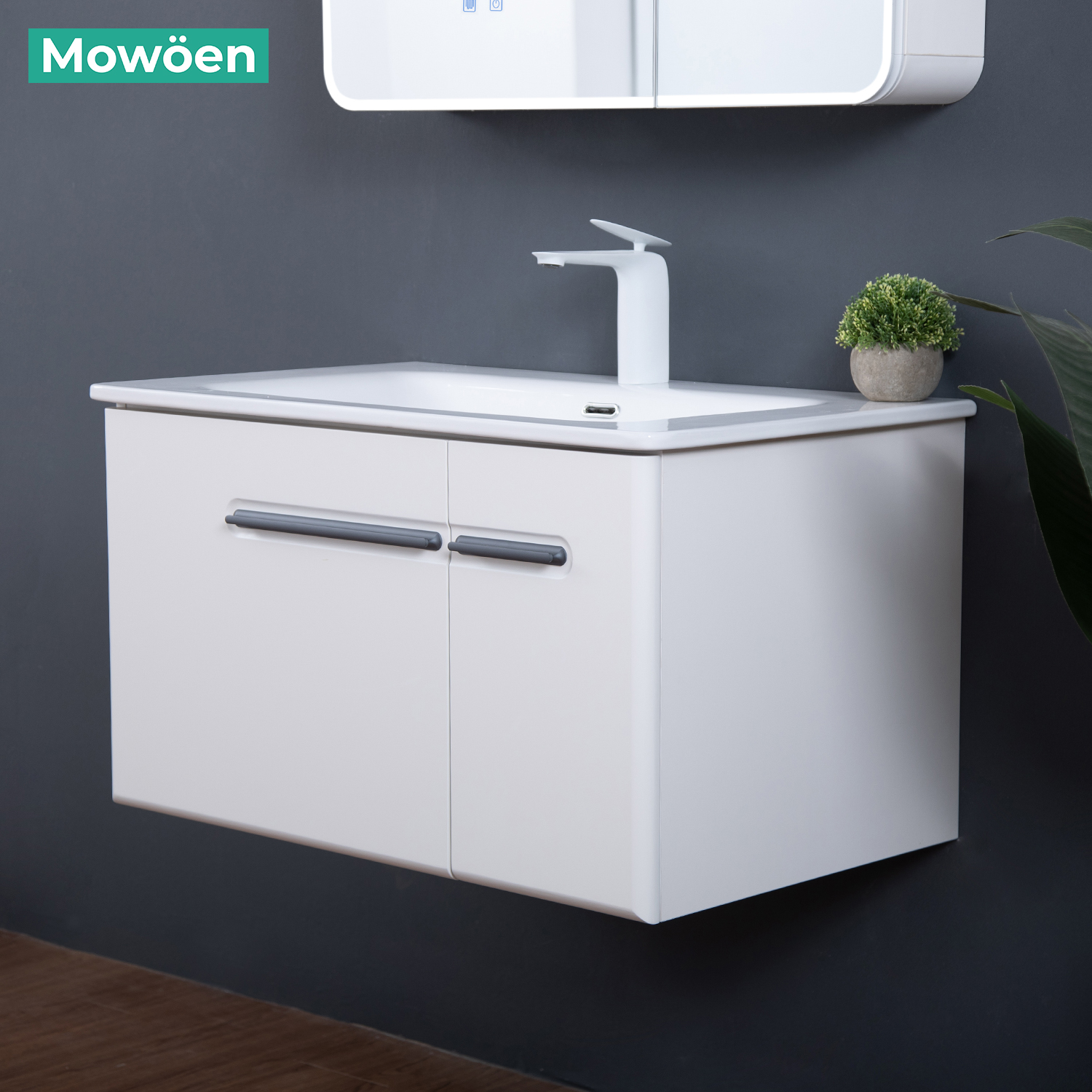Bộ tủ chậu và tủ gương size 800mm MOWOEN MW6628-80