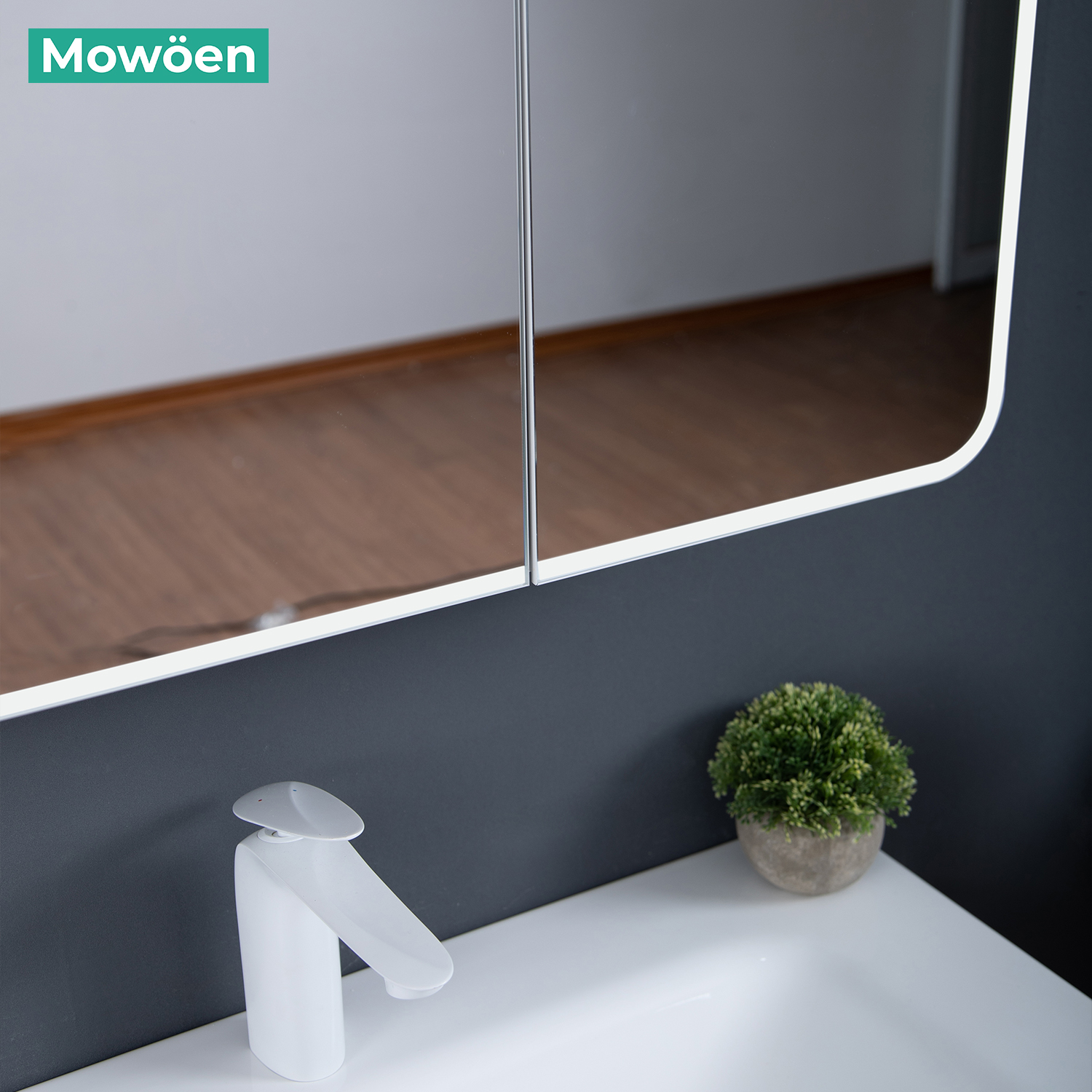 Bộ tủ chậu và tủ gương size 800mm MOWOEN MW6628-80