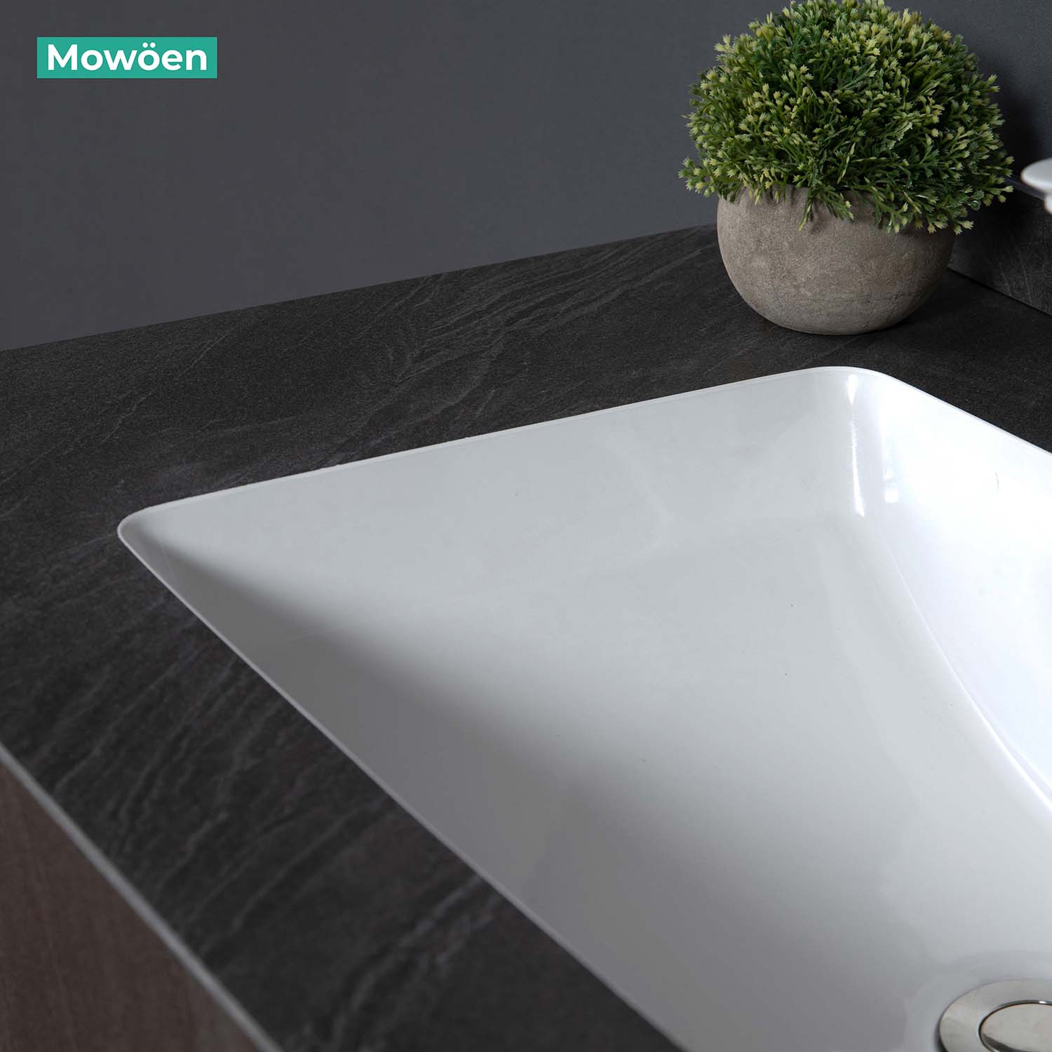 Bộ tủ chậu và tủ gương led size 800mm MOWOEN MW6630R-80SB