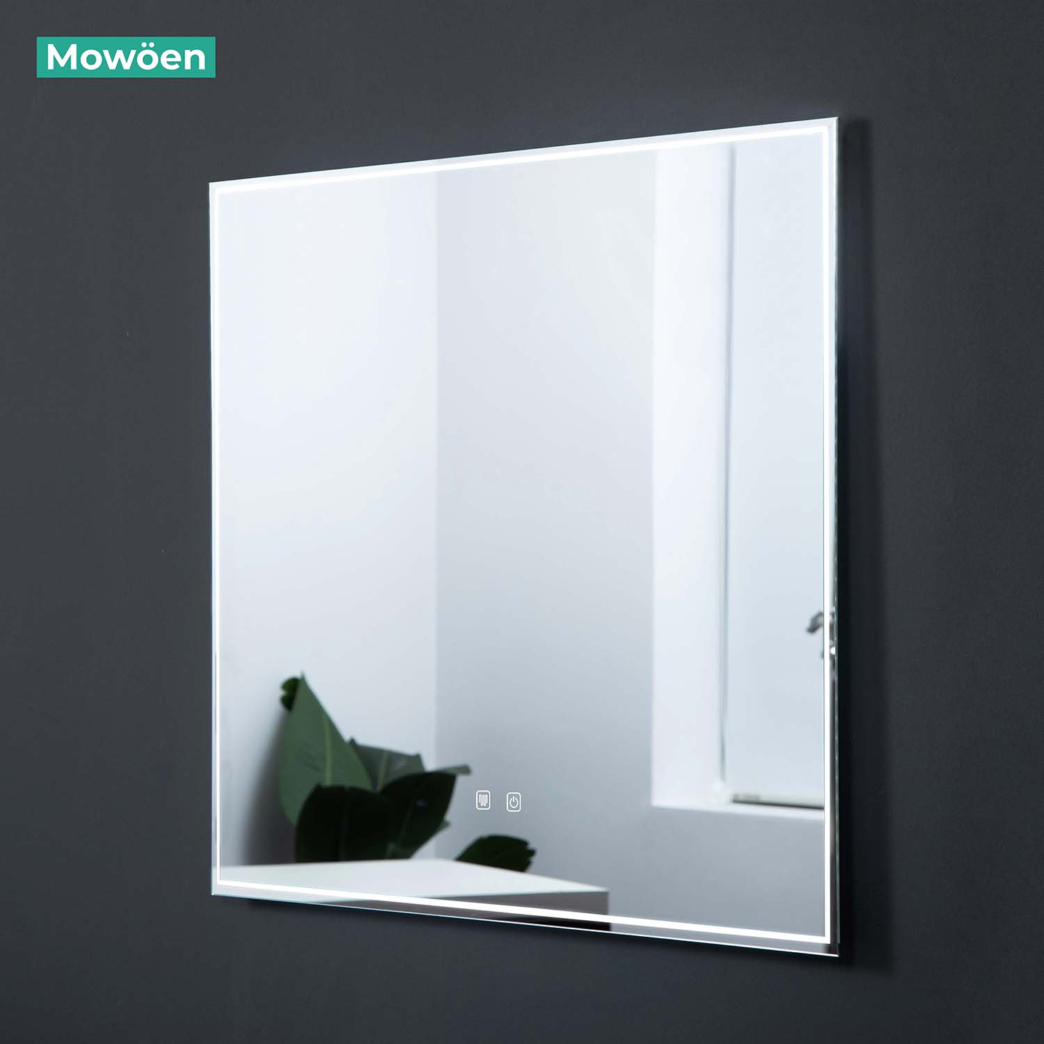 Bộ tủ chậu và gương led size 600mm MOWOEN MW6631R-60SB